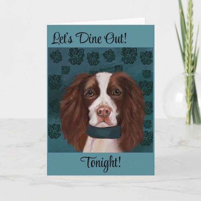 Cartão De Agradecimento Springer Spaniel Inglês (Frente)
