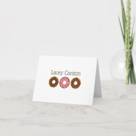 Cartão De Agradecimento Sprinkles Donuts Personalized Folded Note Cards
