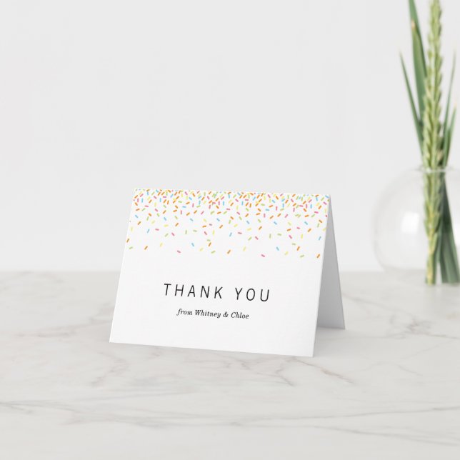 Cartão De Agradecimento Sprinkles Thank You Card (Frente)