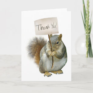 Cartão De Agradecimento Squirrel Thank You Card