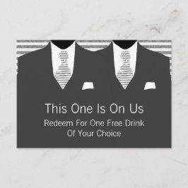 Cartão De Agradecimento Sr. e Sr. Cinza Suit e Tie Gay Wedding