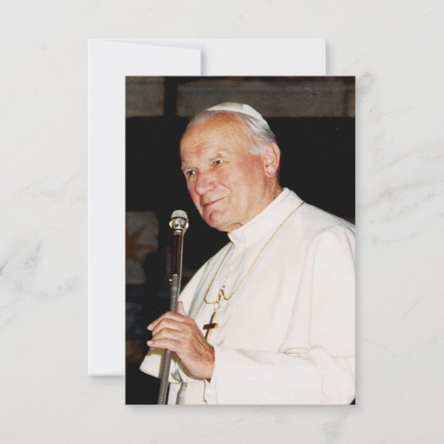 Cartão De Agradecimento St. John Paul II Totus Tuus Holy Card (Frente)