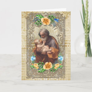 Cartão De Agradecimento St. Joseph Jesus Católico de Condolências Obrigado