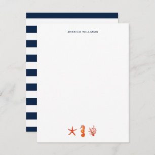 Cartão De Agradecimento Starfish de aquarela simples personalizado