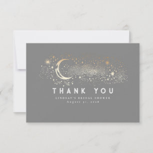 Cartão De Agradecimento Starnight Crescent Moon Small Obrigado
