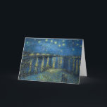 Cartão De Agradecimento Starry Night Over the Rhone, Van Gogh<br><div class="desc">Starry Night Over the Rhone,  Vincent Van Gogh - uma celebração dos Mestrados de Arte</div>