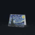 Cartão De Agradecimento "Starry Night" por Van Gogh<br><div class="desc">Este design apresenta uma reprodução inalterada e sem edição,  de alta resolução,  da famosa pintura "Noite Estrelada" de Van Gogh.</div>