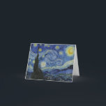 Cartão De Agradecimento "Starry Night" por Van Gogh<br><div class="desc">Este design apresenta uma reprodução inalterada e sem edição,  de alta resolução,  da famosa pintura "Noite Estrelada" de Van Gogh.</div>