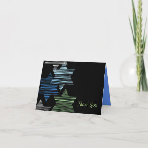 Cartão De Agradecimento STARS CONECTING Bat Bar Mitzvah Thank You Card