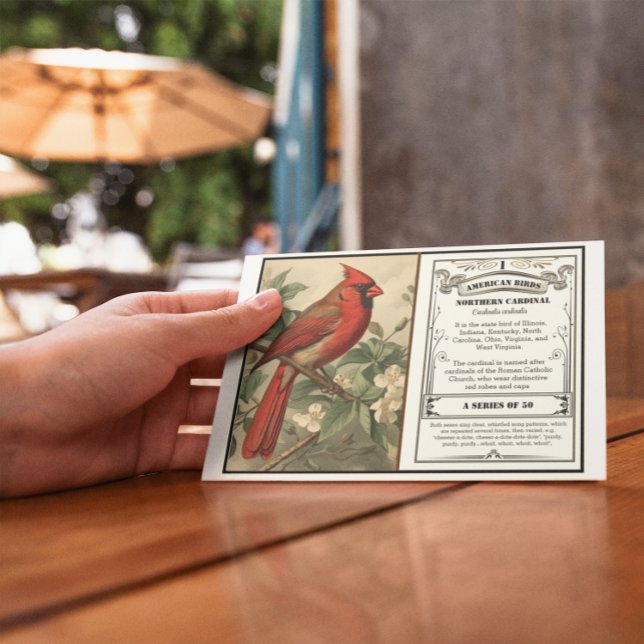 Cartão De Agradecimento State Bird Collection, Cardinal, personalizável (Criador carregado)