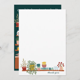 Cartão De Agradecimento STOCK THE KITCHEN Bridal Shower CUSTOM Cute