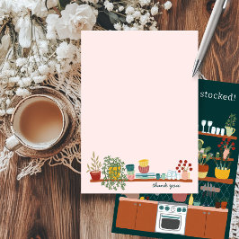 Cartão De Agradecimento STOCK THE KITCHEN Bridal Shower CUSTOM Cute