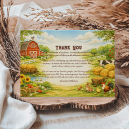 Cartão De Agradecimento Storybook Farmyard Adventure Birthday