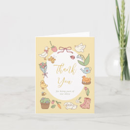 Cartão De Agradecimento Storybook Garden Vintage Baby Shower Thank You