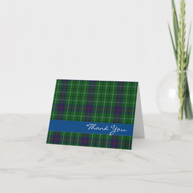 Cartão De Agradecimento Stylish Clan Duncan Thank You Card (Frente)