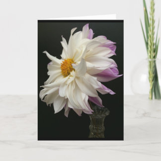 Cartão De Agradecimento Sublime White and Lavender Purple Dahlia