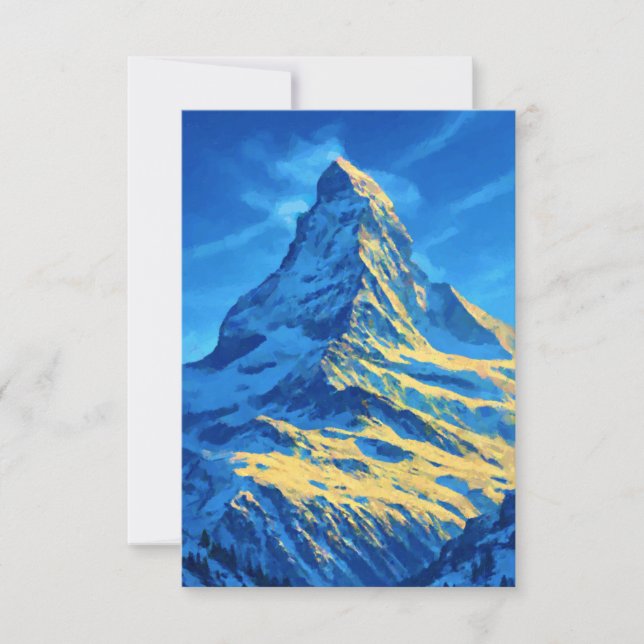 Cartão De Agradecimento Suiça Matterhorn (Frente)