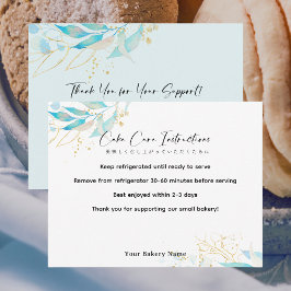 Cartão De Agradecimento Summer Botanical Farmers Market Cake Care