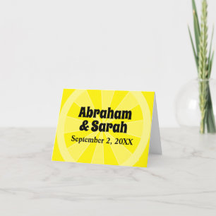 Cartão De Agradecimento Summer Lemon Wedding