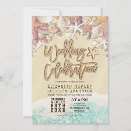 Cartão De Agradecimento Summer Sandy Beach Chá de panela Starfish