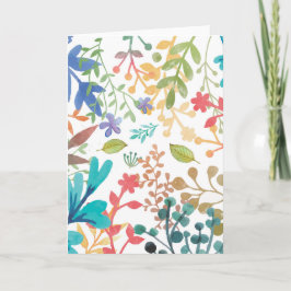 Cartão De Agradecimento Summer Woodland Watercolor Greeting Card