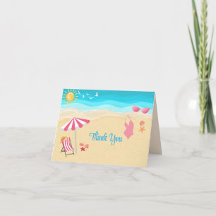 Cartão De Agradecimento Summertime Beach - Obrigado