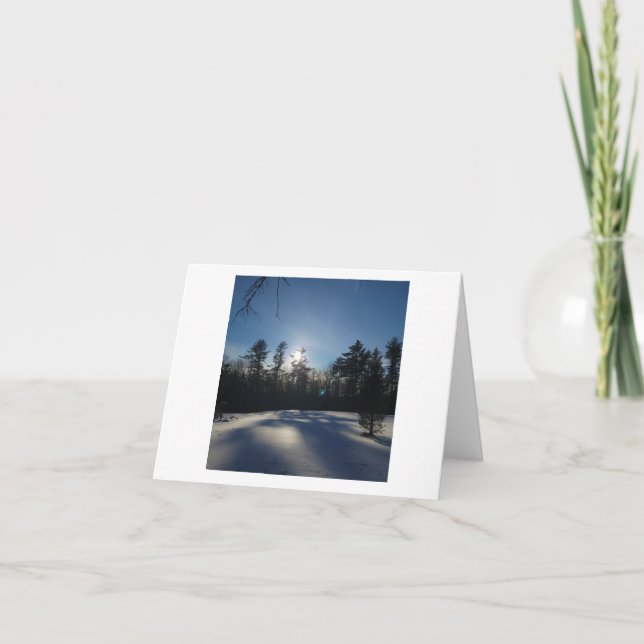 Cartão De Agradecimento Sun de inverno (Frente)