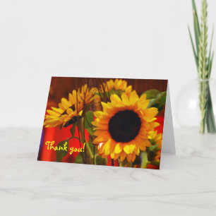 Cartão De Agradecimento Sunflower Thank you!