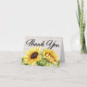 Cartão De Agradecimento Sunflower Thank You or Blank Note