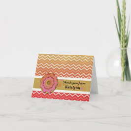 Cartão De Agradecimento Sunny Chevron Stripes Thank You Card