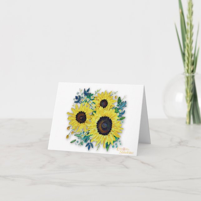 Cartão De Agradecimento "Sunny Day" Thank-you Card (Frente)