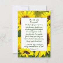 Sunny Sunflower Obrigado Amigo Cristão