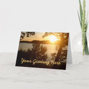 Cartão De Agradecimento Sunset At The Lake Greeting Card