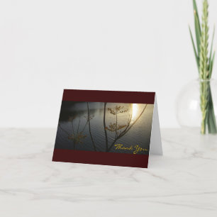 Cartão De Agradecimento Sunset on Ripples Thank-You for Sympathy