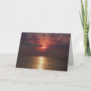 Cartão De Agradecimento Sunset Over The Ocean Greeting Card
