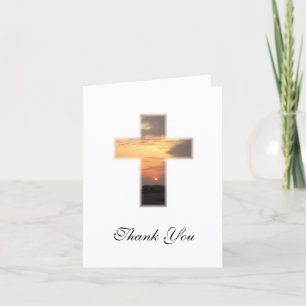 Cartão De Agradecimento SunsetCross1, Obrigado