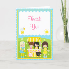 Cartão De Agradecimento Sunshine e Lemonade Aniversário Obrigado
