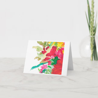 Cartão De Agradecimento Sunshine flowers watercolor