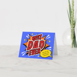 Cartão De Agradecimento Super-herói de HQ Melhor Pai de Todos os Tempos
