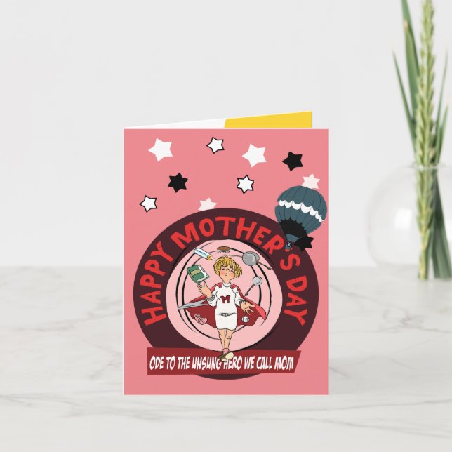 Cartão De Agradecimento Super-mãe Juggler: Feliz Dia de as mães! (Frente)