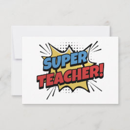 Cartão De Agradecimento Super Professor Estilo Quadrinhos