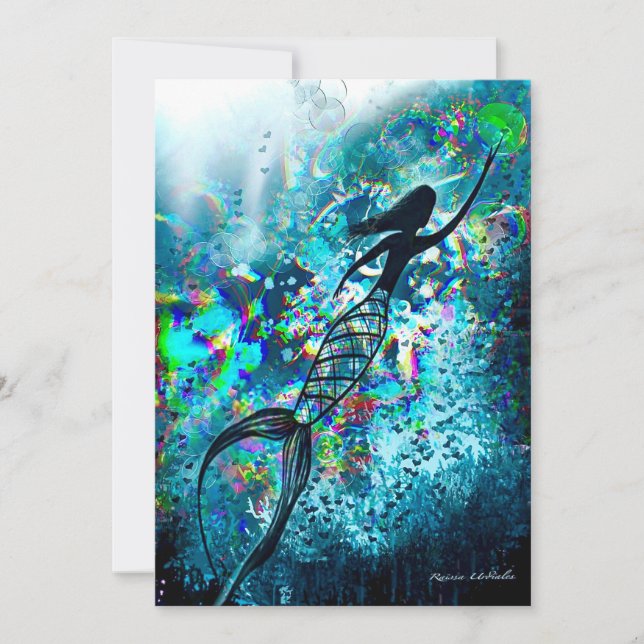 Cartão De Agradecimento Superfície Sereia (Frente)