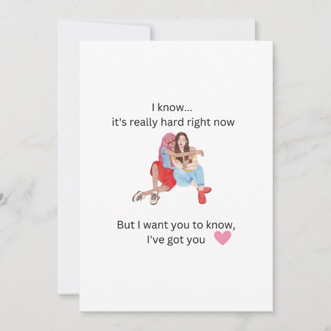 Cartão De Agradecimento Suporte de Amigo para Amigo em duros (Frente)