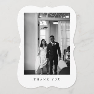 Cartão De Agradecimento Suporte de Código QR para Foto de Casamento Formal