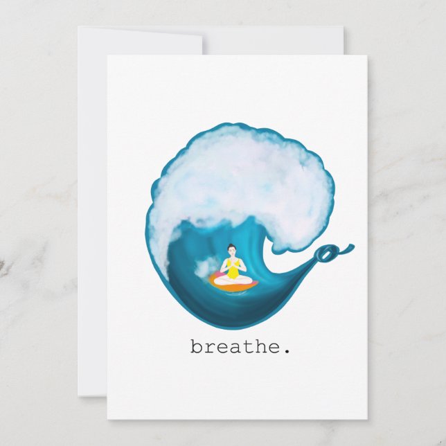 Cartão De Agradecimento surfar a onda da vida (Frente)