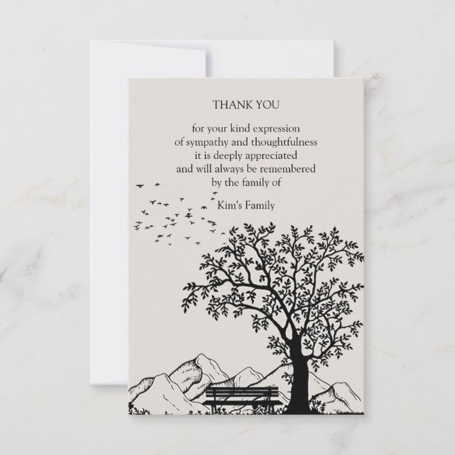 Cartão De Agradecimento Sussuros de solidão (Frente)