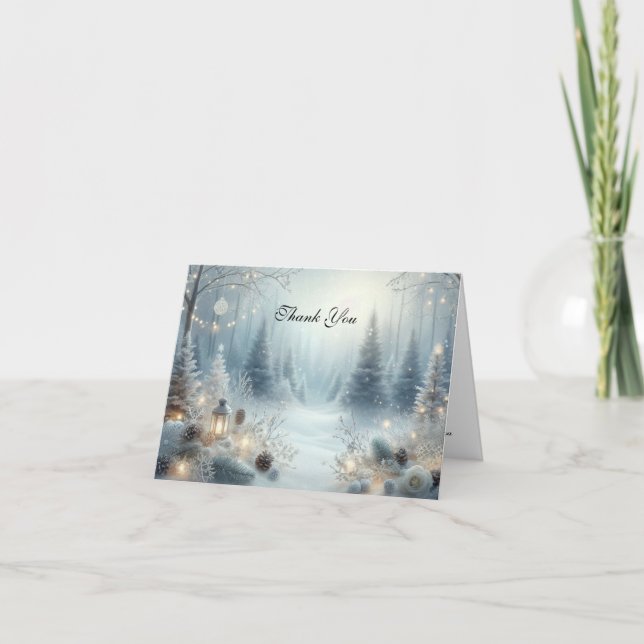Cartão De Agradecimento Sussurros de um solstício de inverno (Frente)