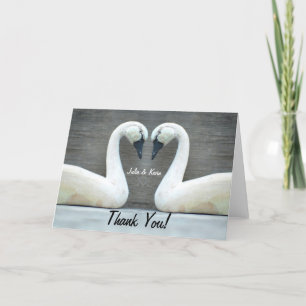 Cartão De Agradecimento Swan Country Wedding Thank Yous