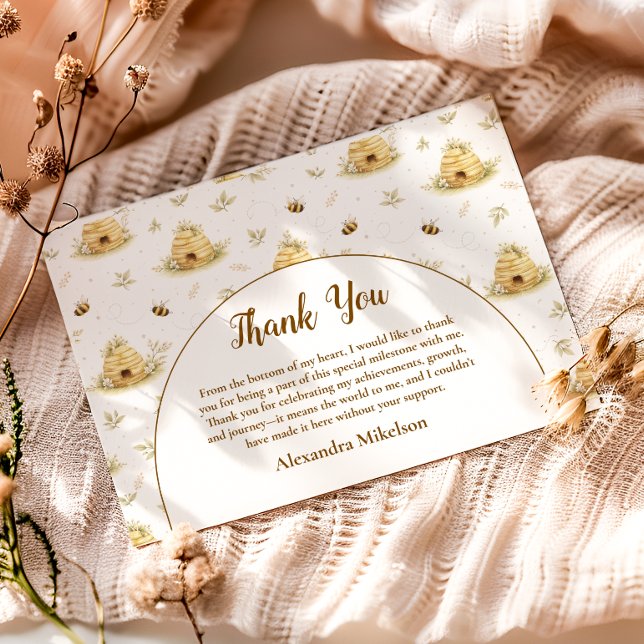 Cartão De Agradecimento Sweet As Can Bee Wild One Birthday (Criador carregado)