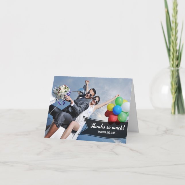 Cartão de Agradecimento Sweet Banner (Frente)